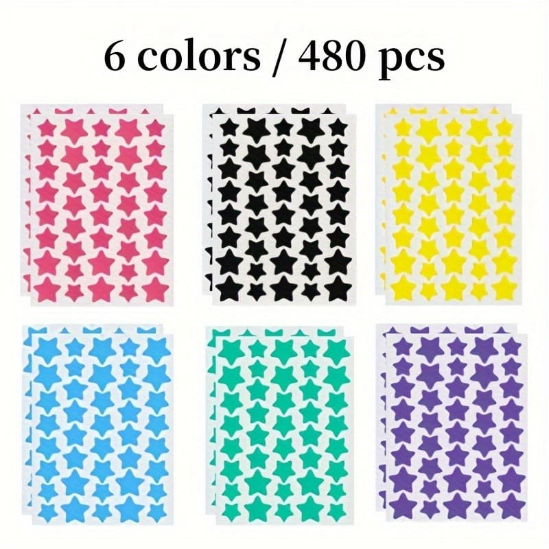 Patches de Acne em Forma de Estrela 240/480, Hidrocoloide, Adesivos Invisíveis e Não Irritantes para Espinhas e Manchas