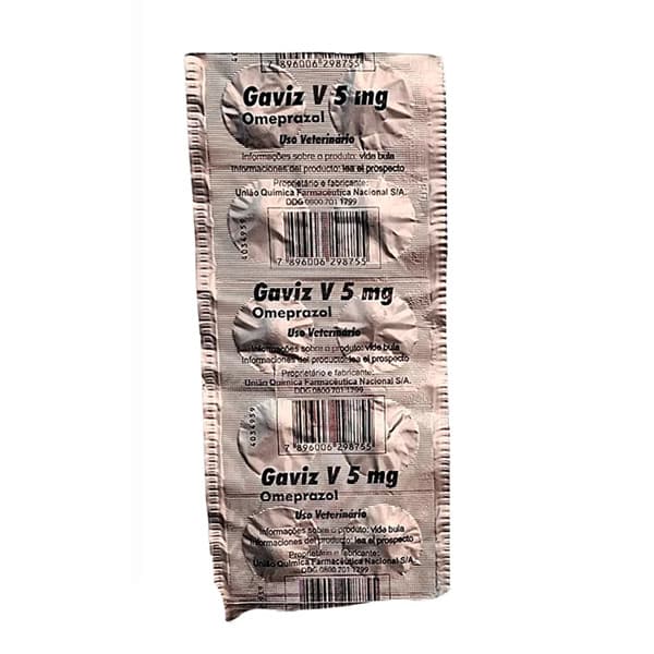 Gaviz V 5mg Cães e Gatos 1 Blister com 10 Comprimidos- Agener