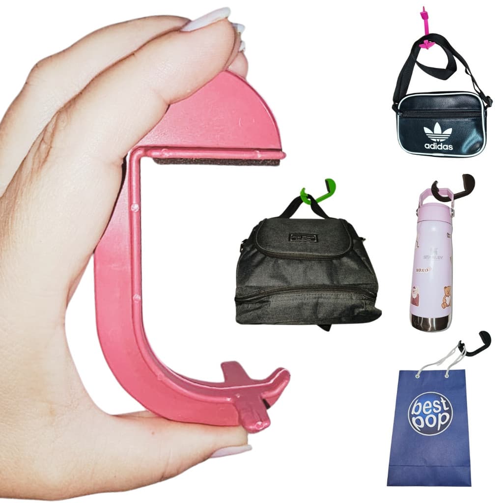300X gancho Suporte porta Bolsa Mesa Portátil Pendura rosa