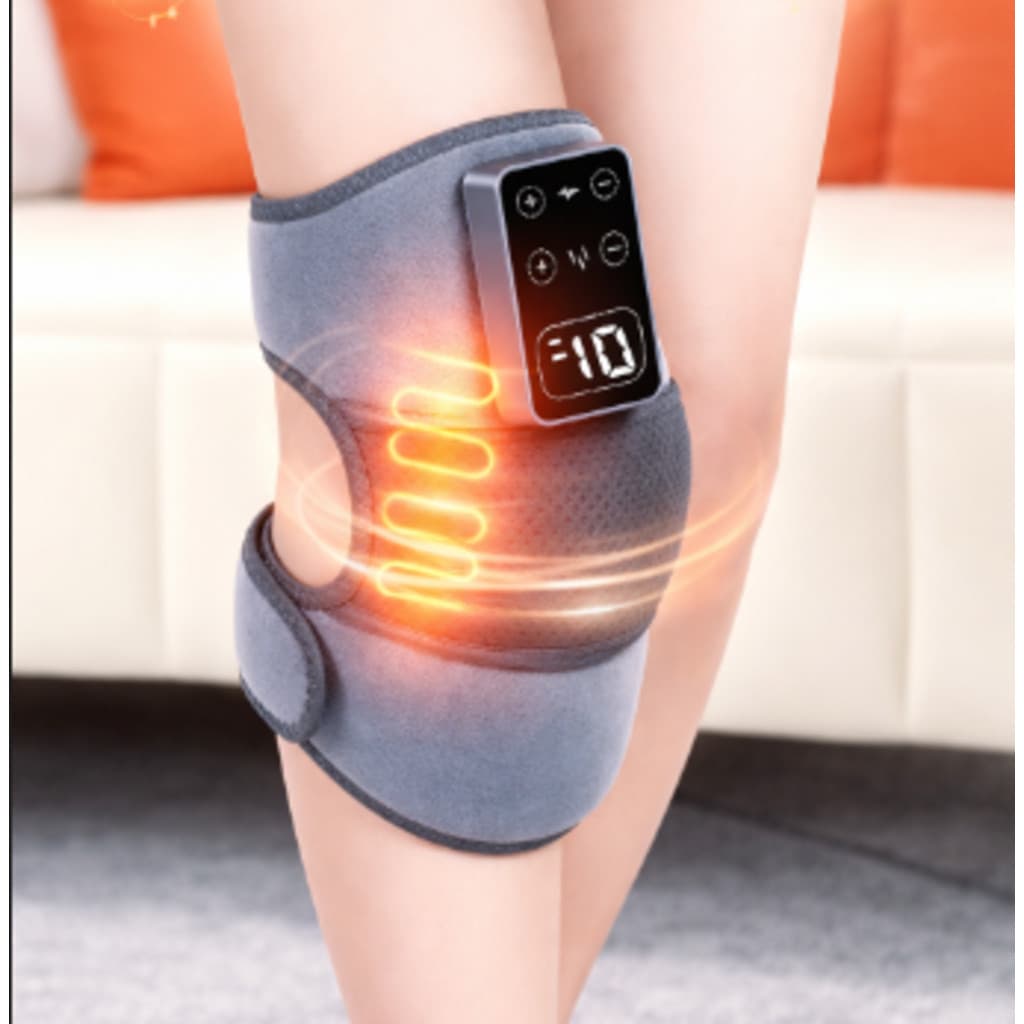 Massageador Térmico para Joelho com Vibração e Aquecimento 45°C Recarregável 3000mAh – 1 Unidade  ming