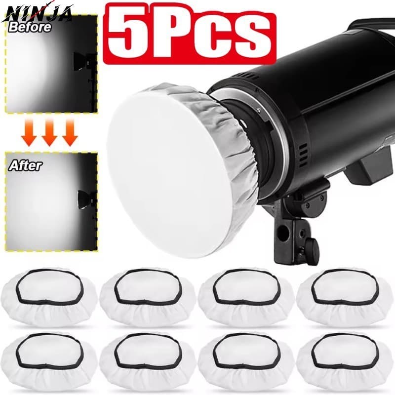 Máscara De Luz Suave Para Flash Fotográfico De 1/3/5 Unidades-Ferramentas De Fotografia Profissional-Capas De Lentes Por