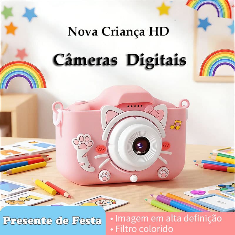 Câmera Digital Infantil Filmadora Mini Máquina Fotográfica Fotografias E Tira De Filme Foto Real Hot