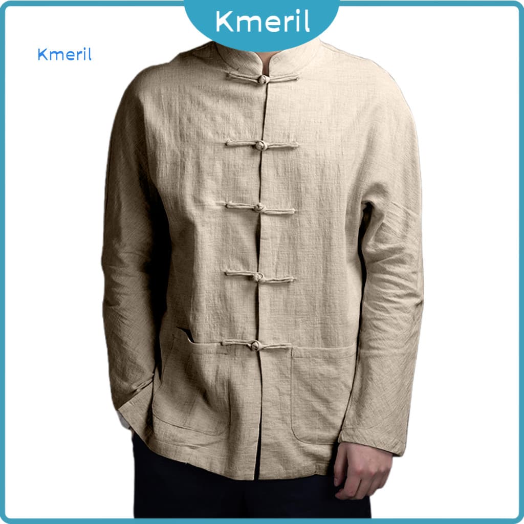 Men's long sleeve shirt is made of premium linen fabric giving you a lightweight breathable and natural feel