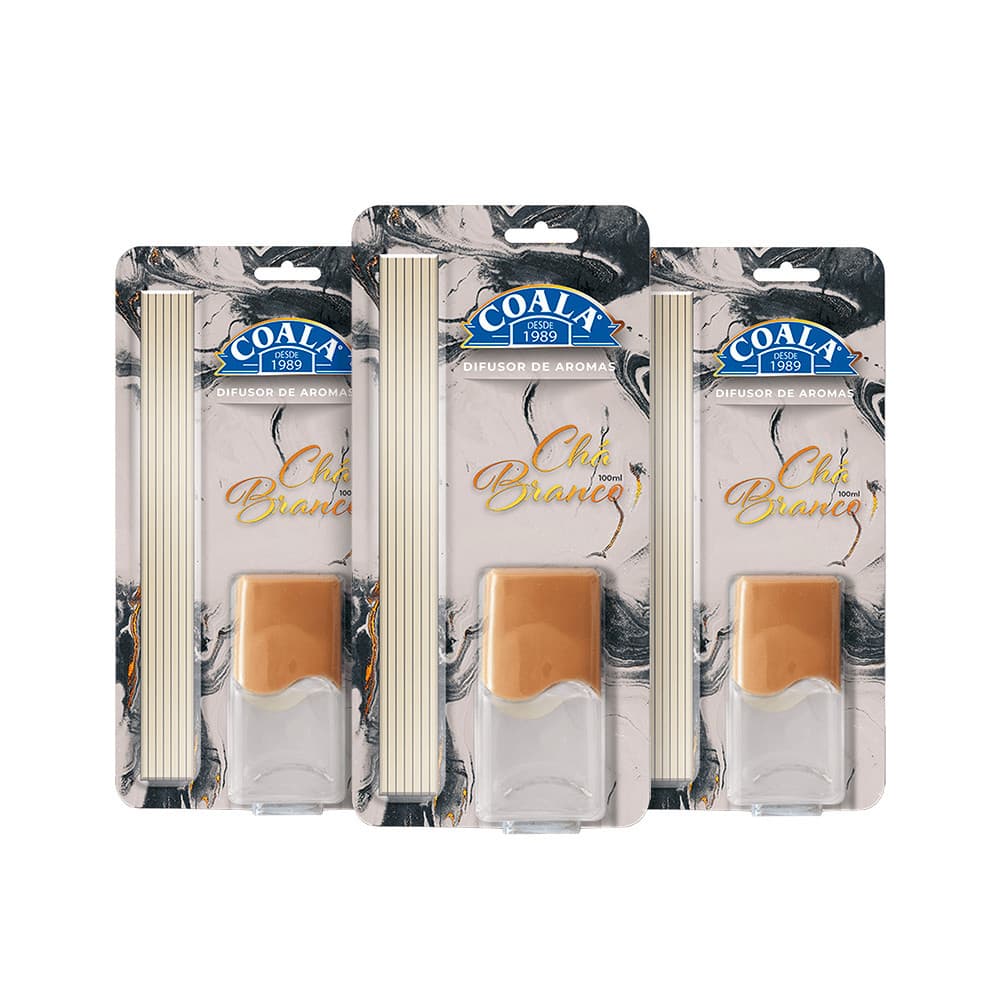 Kit 3 Difusores Coala - Chá Branco