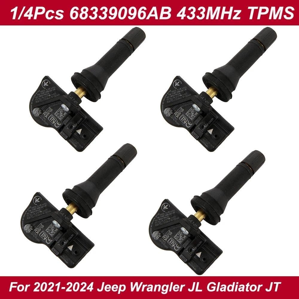 1/4Pcs 68339096sensor De Pressão Dos Pneus Ab 433MHz TPMS Para 2021-2024 Jeep Grand Cherokee Wrangler JL Gladiador JT Al