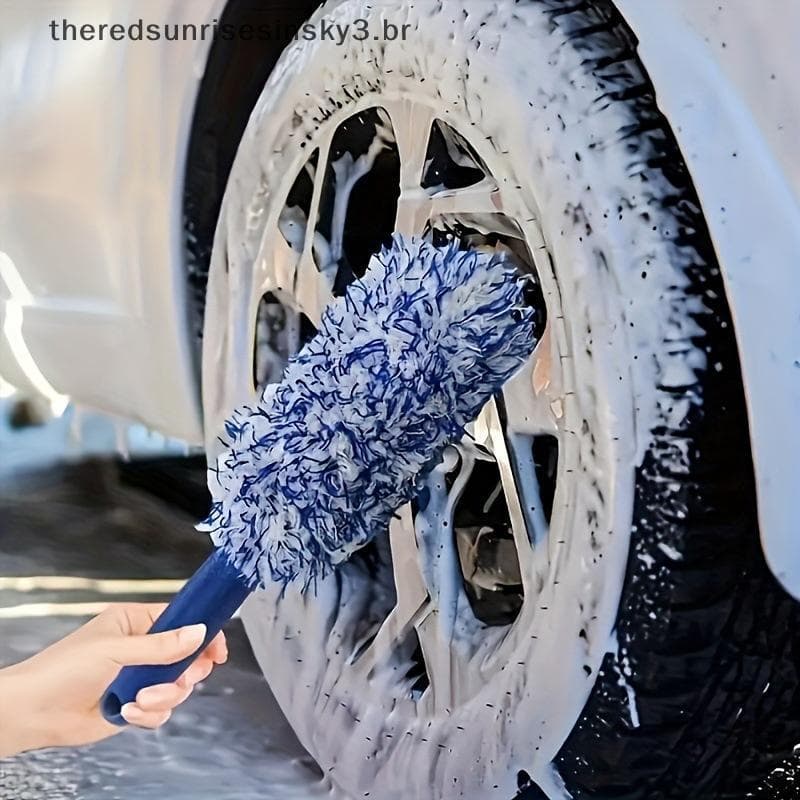 TSBR Escova De Limpeza De Carro Portátil De Pelúcia Pneu E Aro Acessórios De Cuidados Com O Ferramenta De Multifuncional