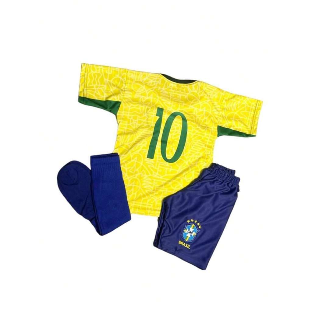 Kit Conjunto Infantil e Juvenil de Futebol com Meião