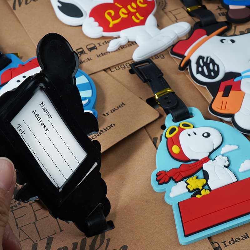Etiqueta de bagagem fofa indispensável para viagem Etiqueta de bagagem Snoopy JZ0B