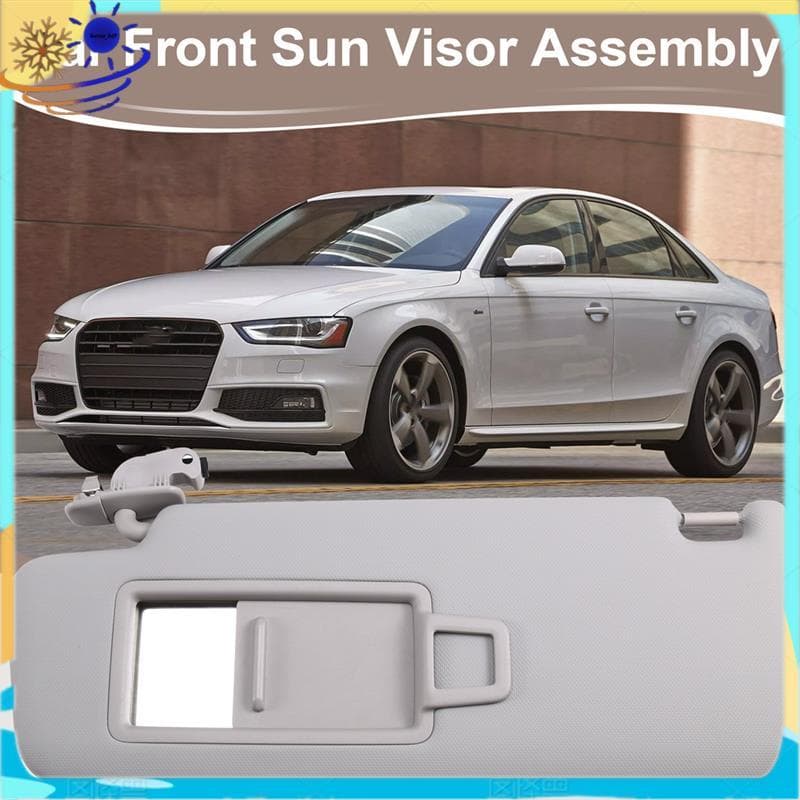 [Le's Shop] 1 Par De Espelho De Maquiagem Com Viseira Solar Esquerda + Direita Cinza Claro 8W0857551 8W0857552 Para A4L 