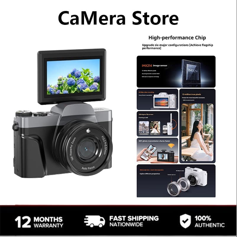 Câmera digital De Alta Definição DC103W , selfie De Tiro Em Casa De Nível De Entrada De Estudante Sem Espelho Com Capa f