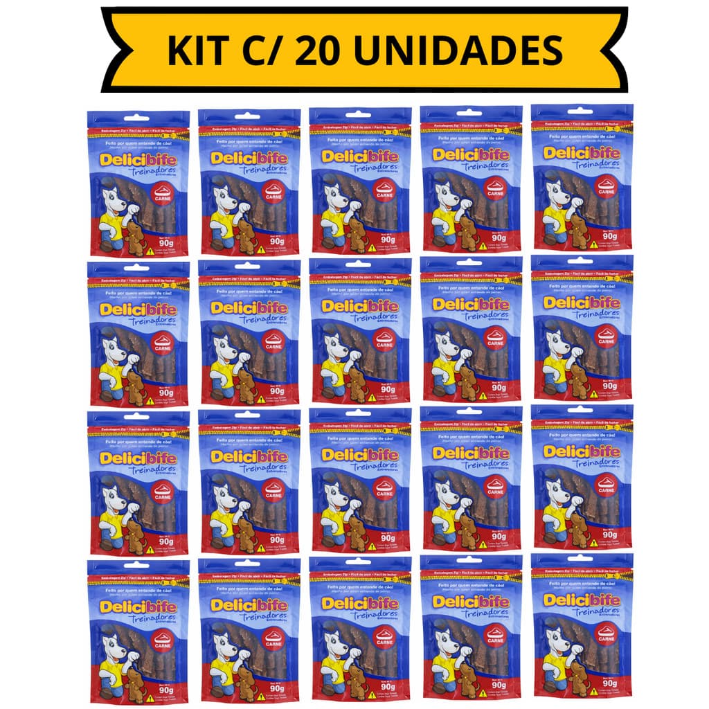 PETISCO SNACKS TREINADORES DELICIBIFE 90G - KIT 20