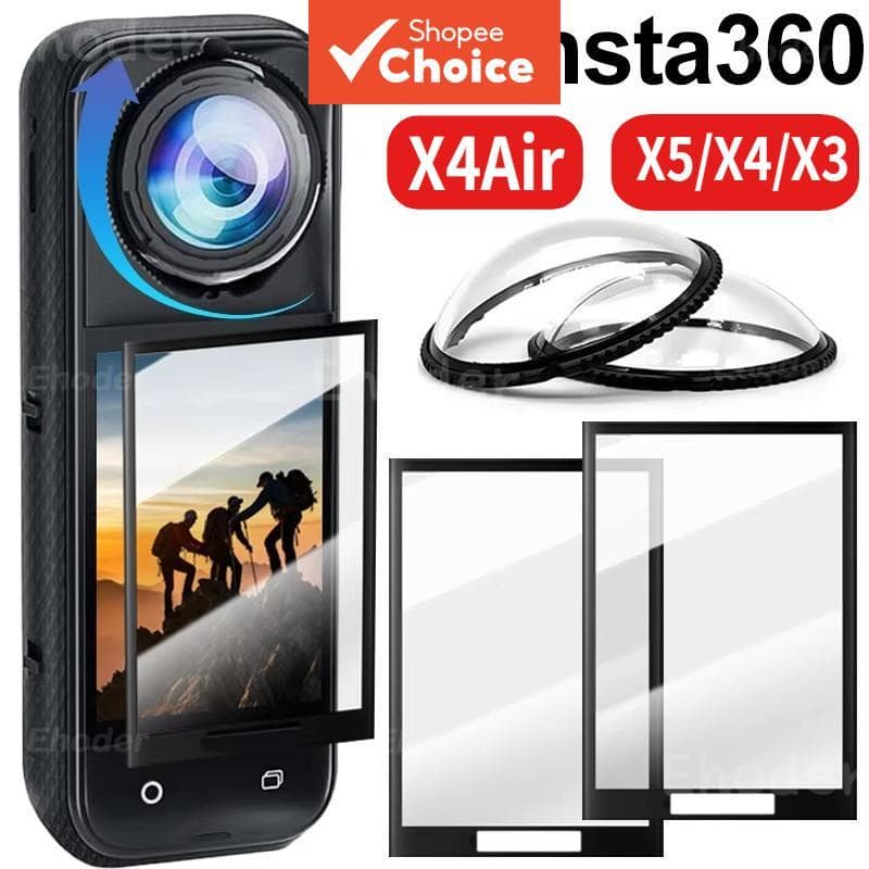 Protetor De Lente Premium Para PC , Câmera De Ação Insta360 X5 , Anti-Arranhões , Capa Removível , HD , Transparente , P