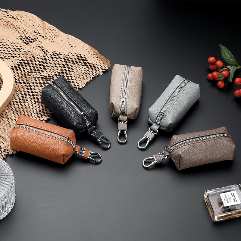 Grande chave do carro dupla camada capacidade Zero Multi-função saco masculino feminino textura saco chave cartão tamanh