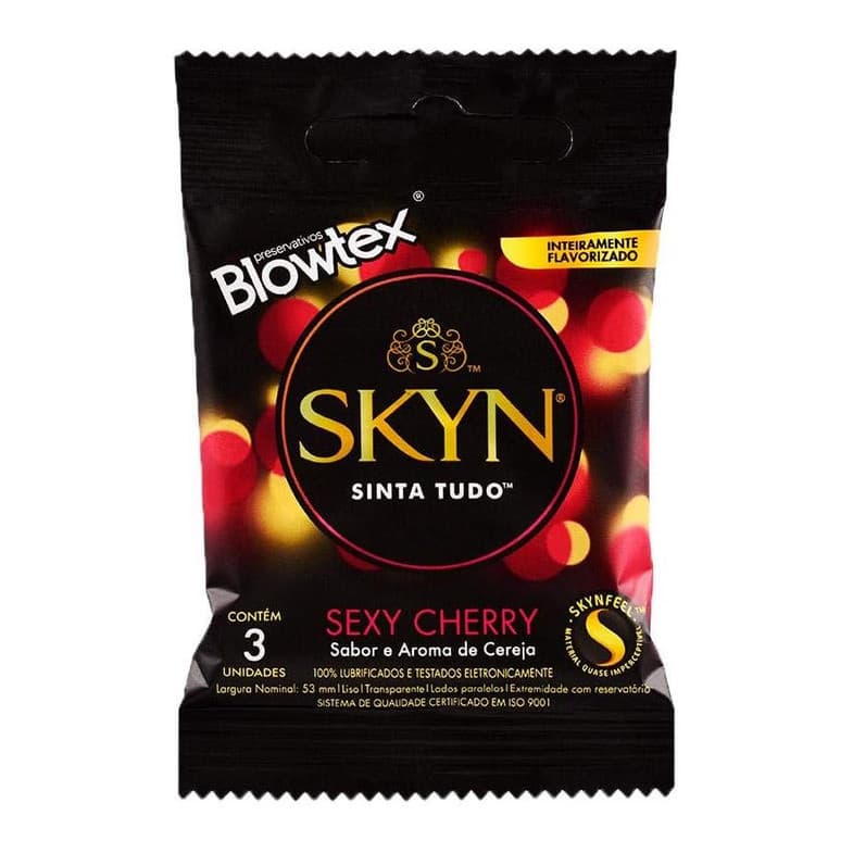 Preservativo Skyn Sexy Cherry com 3 Unidades