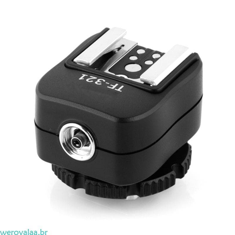 Weroyala TF321 Adaptador Sincronização Sapata Piscante PC Para Acessórios Câmera DSLR