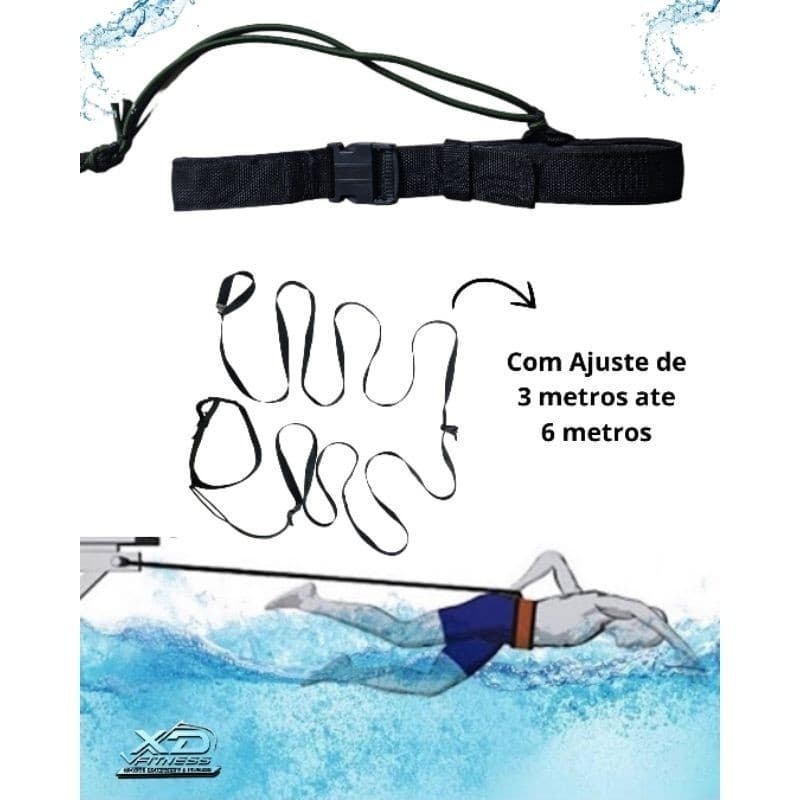 Nado Estacionário Fita Cinto Natação Parado Treino Piscina