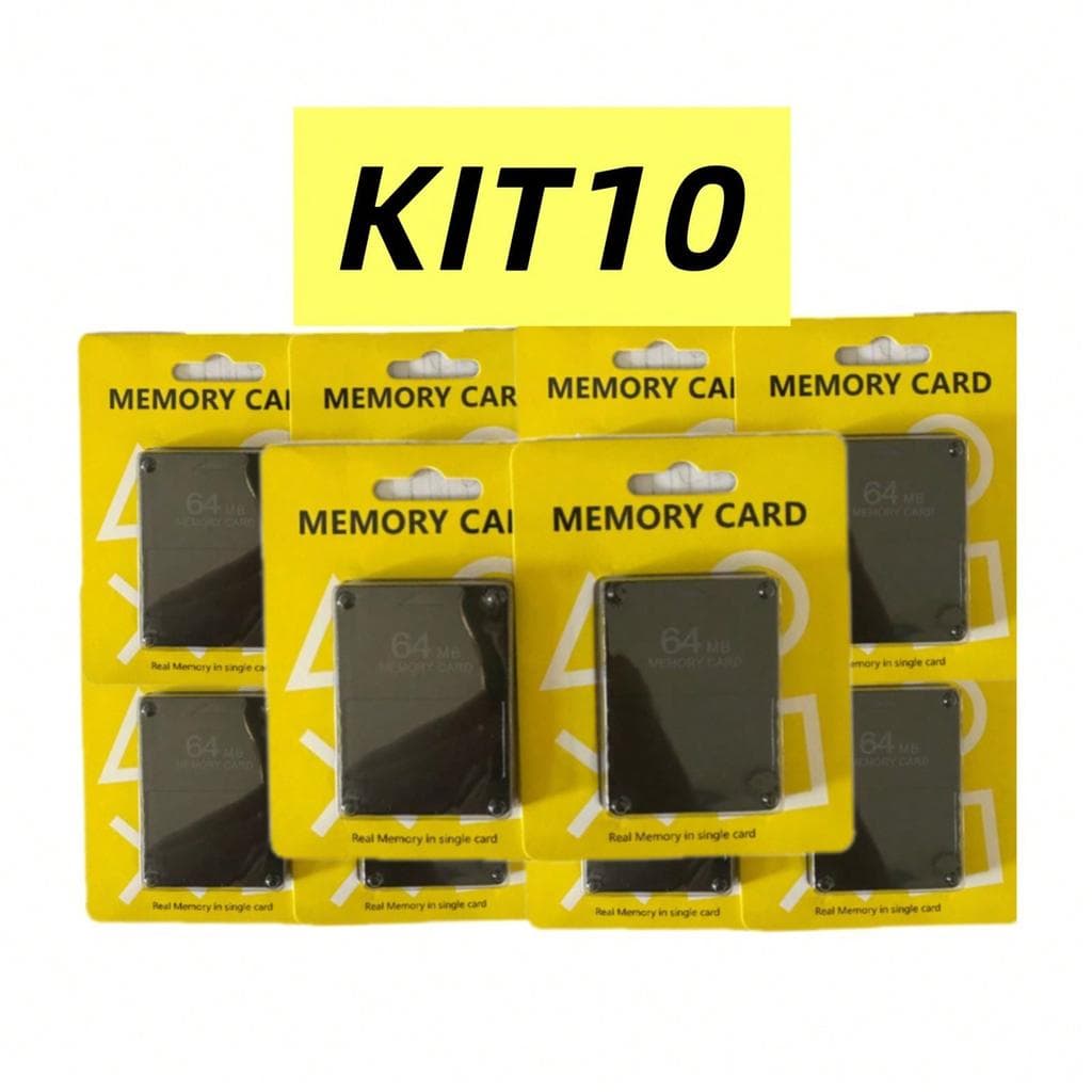 KIT5/10 Memory Card32MB/64MB Playstation 2 Ps2 Lacrado Cartão De Memoria