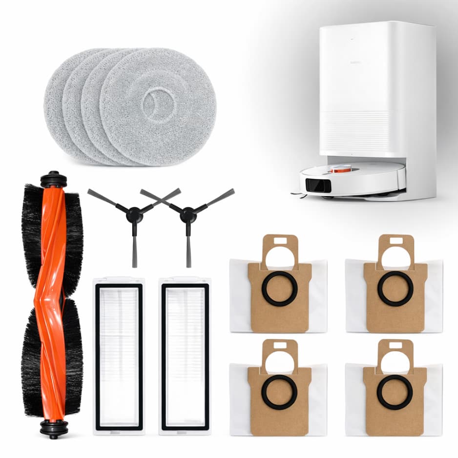 Kit Refil para Robo Aspirador Xiaomi X20 Pro X20 Max Pano filtro hélice coletor pó mop reposição