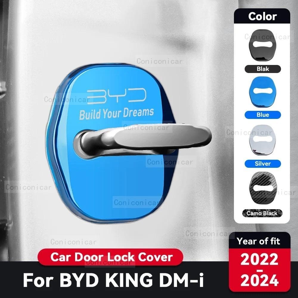 Para BYD KING DM-i 2022 2023 2024 Capa De Proteção Fechadura De Porta De Carro , Anti Ferrugem , Aço Inoxidável , Acessó