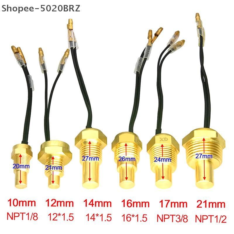 [THEBR] 1PC 12V/24V 10MM 12MM 14MM 16MM 17MM 21MM Sensor Universal De Temperatura Da Água Do Carro Medidor [BR]