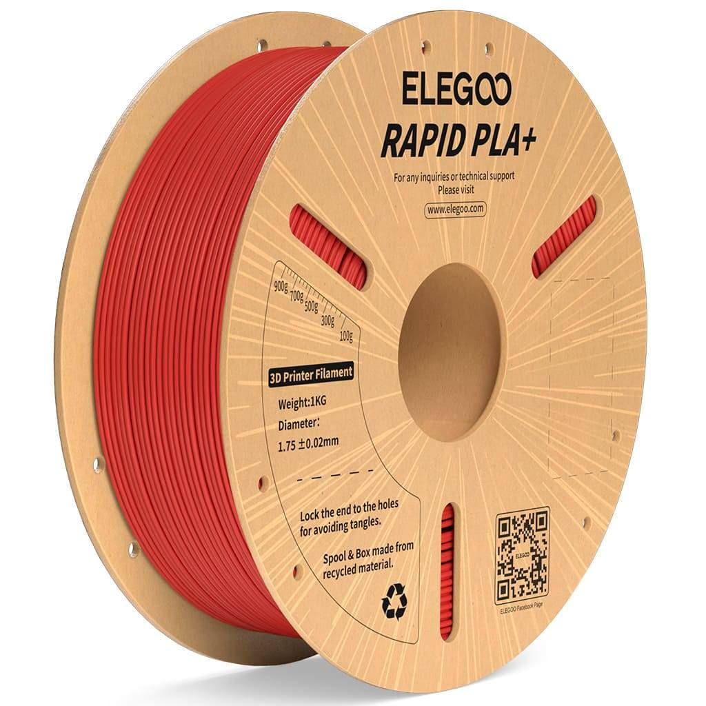 Filamento Elegoo RAPID PLA+ 1.75mm 1Kg Vermelho