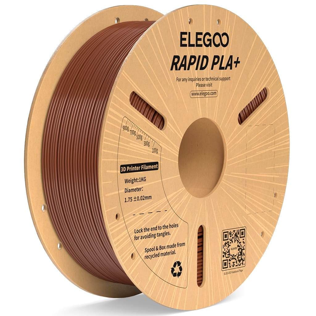 Filamento Elegoo RAPID PLA+ 1.75mm 1Kg Marrom