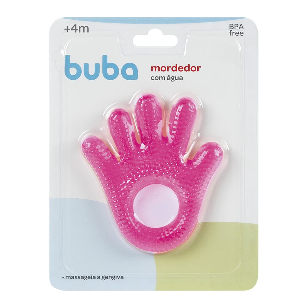 Mordedor com Água Buba Mãozinha Rosa