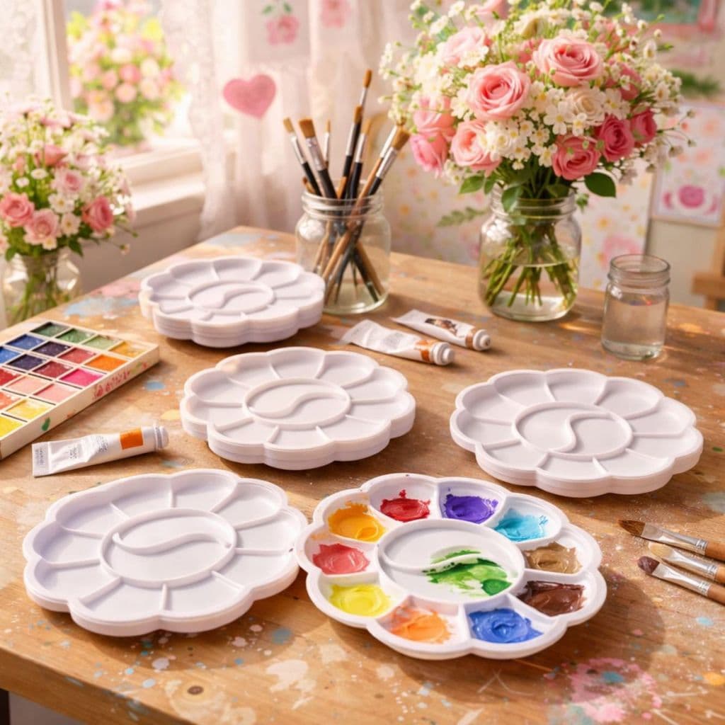 Paleta de Tinta Godê para Pintura Flor 12 Cavidades