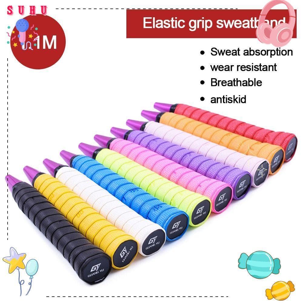 Fita De Aperto De Raquete SUHU , Faixa De Suor Colorida Gradiente Antiderrapante Para Vara De Pesca , Overgrip De Badmin