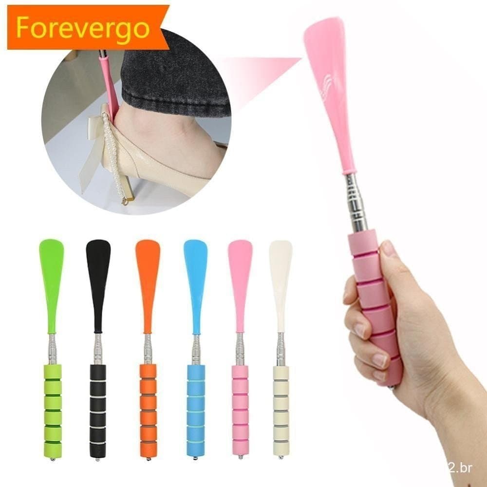forevergo Calçadeira Retrátil Longa Ajustável , Ajudante De Sapato , Aço Inoxidável , Alça , Durável , Profissional , Fe