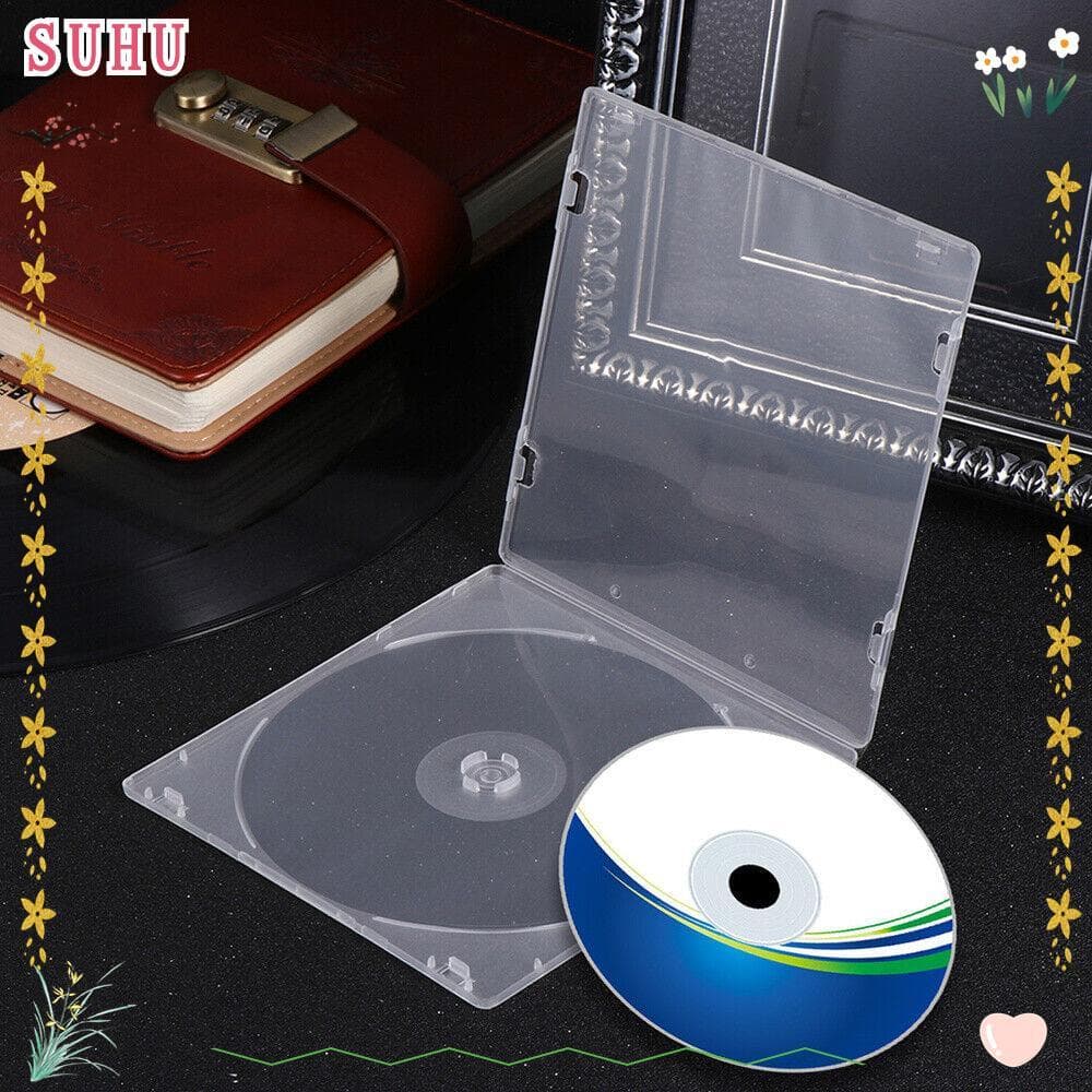 SUHU 20 Unidades De CD , Caixa PP Quadrada Estilo Fino , Tampa Pode Ser Instalada De Armazenamento De DVD Transparente