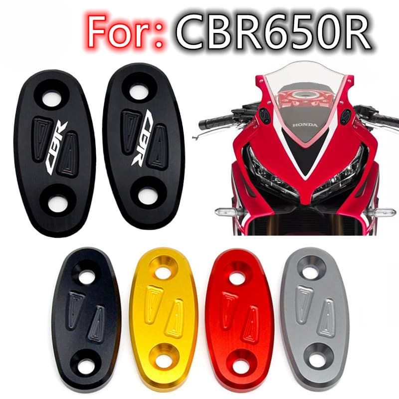 Para Honda CBR650R CBR 650R 650 R Motocicleta Espelho Retrovisor base Capa Pára-Brisa Unidade Eliminador Buraco coveraut