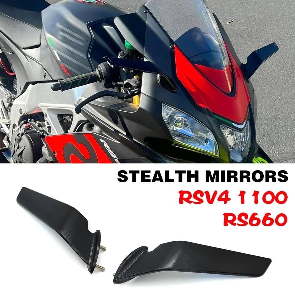 Para Aprilia RS660 Acessórios Espelhos Stealth RSV4 1100 Espelho Retrovisor RS 660 Winglet Rotativo Ajustável V4 1100 RS