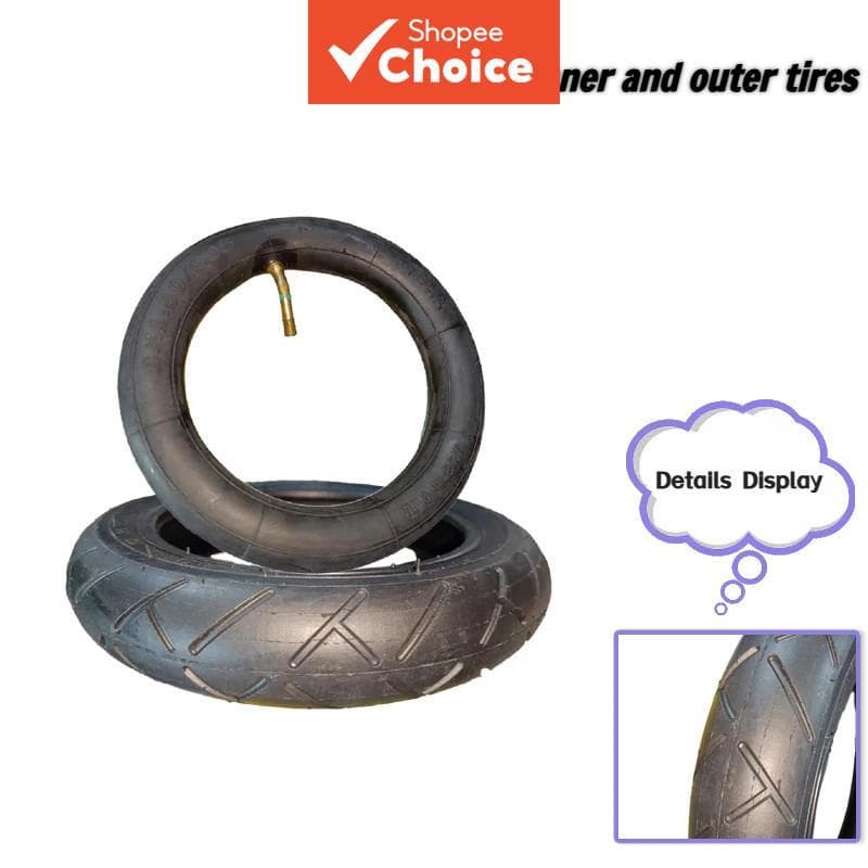 Pneu Interno E Externo Inflável 8x1.50 Para Veículo Elétrico Carrinho De Bebê Triciclo Infantil