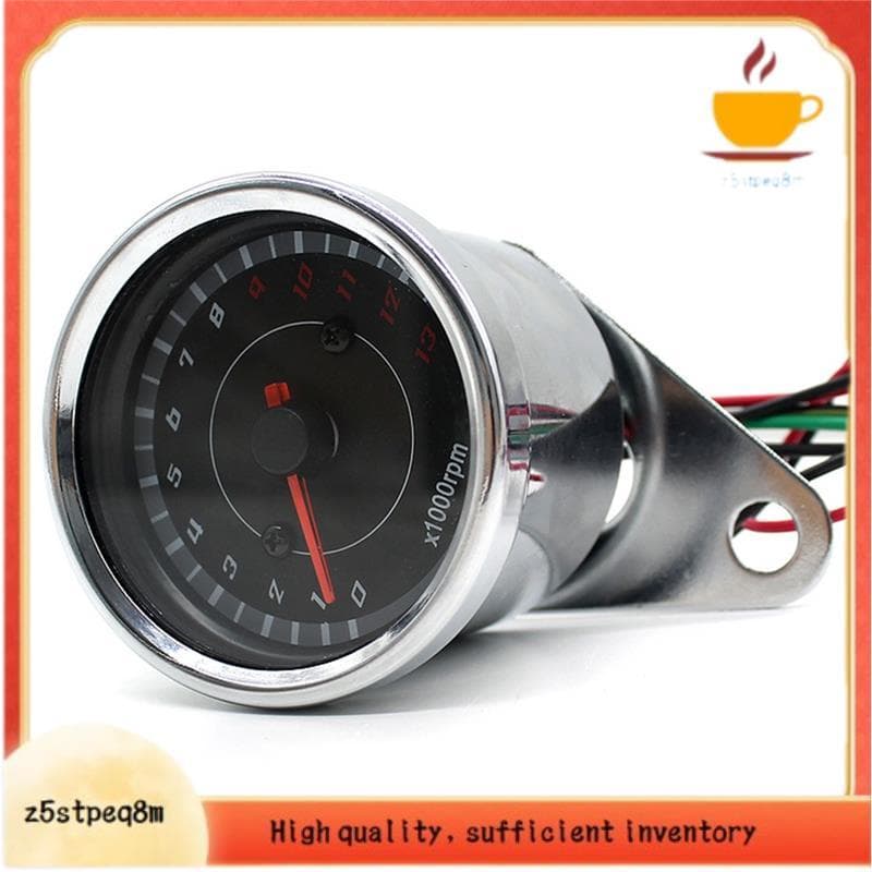 Medidor Tacho Para Motocicleta DC 12V Com Luz De Fundo LED Azul 1000RPM RPM Tacômetro Analógico