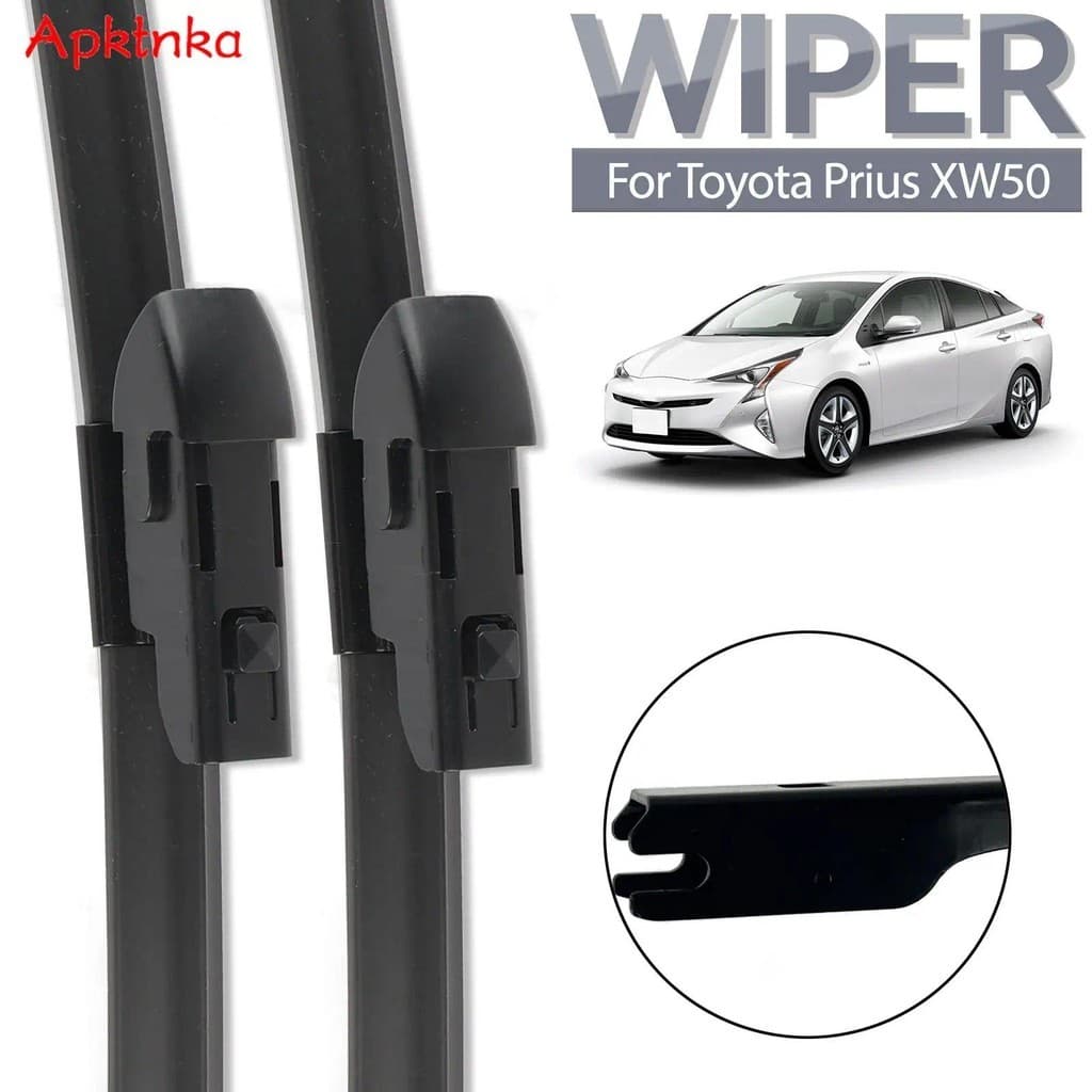 Par Para Toyota Prius XW50 2016-2022 Conjunto De Janela Dianteira Kit Lâminas Limpador Pára-Brisas Limpeza Escovas Do Ca