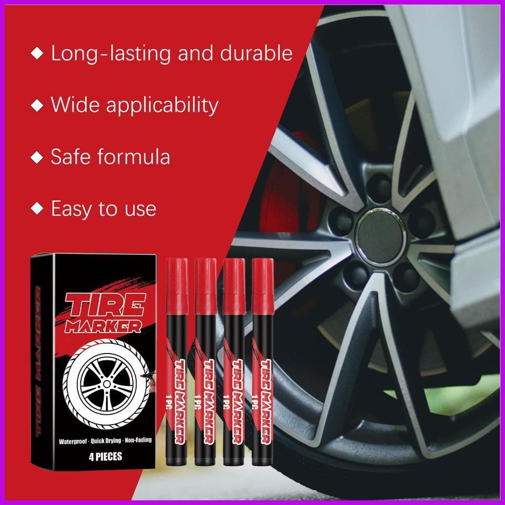 Para SUV Marcador De Pintura De Pneu Carro Letras 4X De Caneta Coloração shotallth