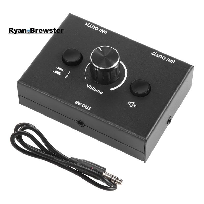 [Preferência R] Comutador De Áudio De 3.5 Mm , 2 Entradas , 1 Saída/1 Entrada Saídas , Switcher Divisor , Caixa De Botão