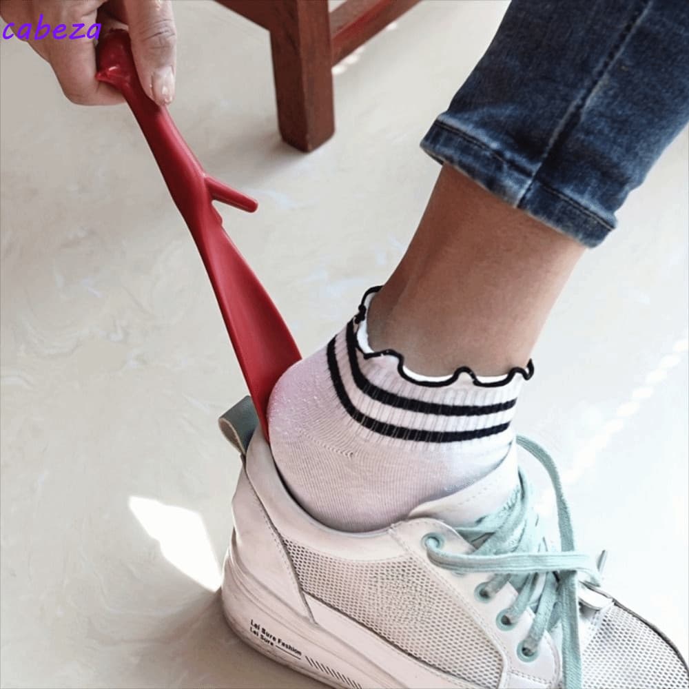 Calçadeira Resistente CABEZA , Extrator De Sapato Com Cabo Longo , Auxílio Para Uso , Portátil Relaxamento Traseiro