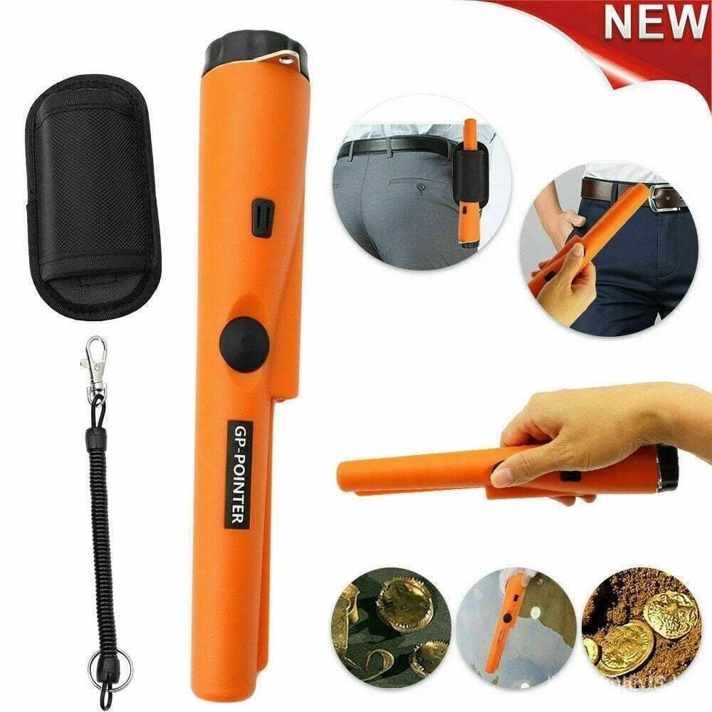 Detector de metais portátil profissional, à prova d'água, usado para detectar ouro, prata, moedas e tesouros, vem com ba