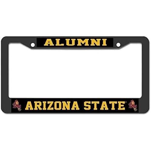 License Plate Holder Arizona State Alumni License Plate Frame Personalized Aluminum Black Car Tag Holder and Screws for 