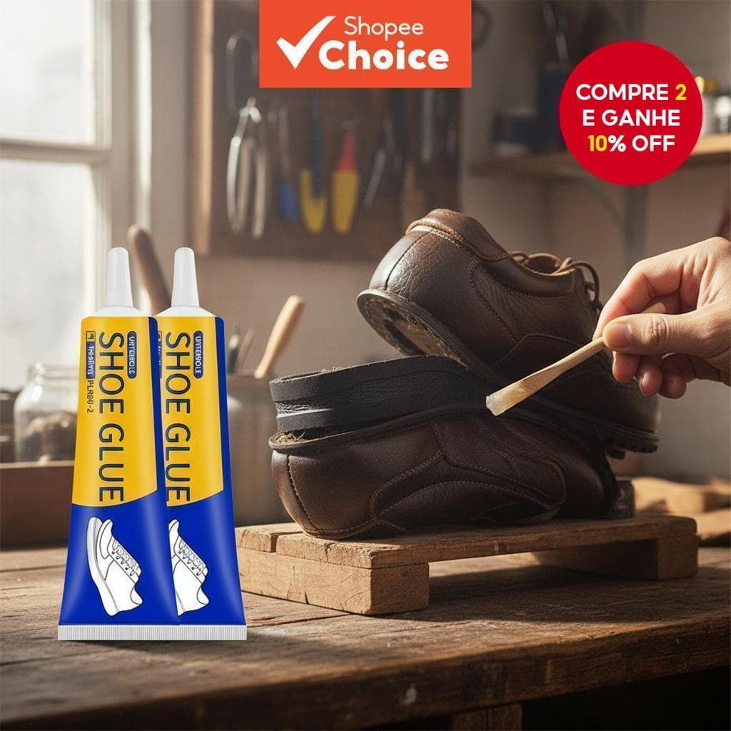  Cola para conserto de sapatos sem odor, adesivo de resina flexível para fixação forte de sapatos e botas.