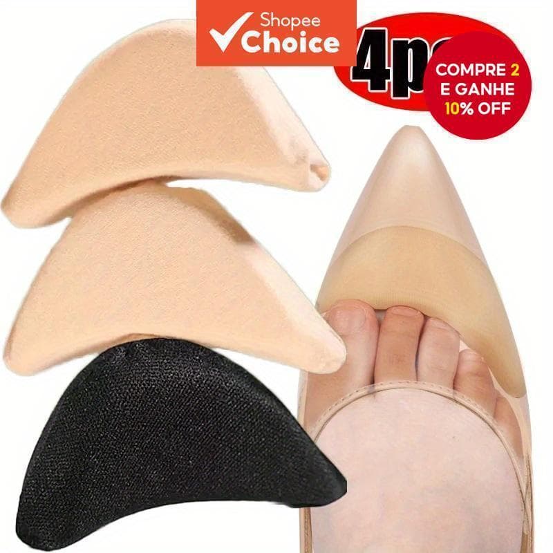 1 Par De Palmilhas De Esponja Com Redução De Tamanho , Inserções De Antepé , Salto Alto , Acessórios Para Alívio Da Dor