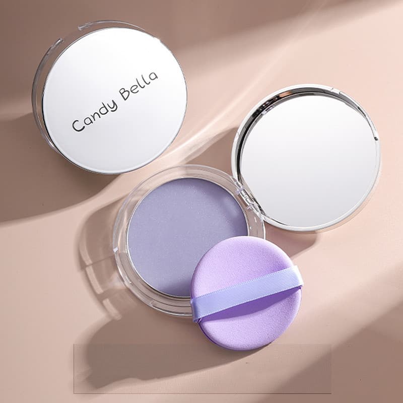 Pó Compacto Transparente Candy Bella Violet – Controle de Oleosidade, Iluminador, Leve e Acabamento Matte Duradouro
