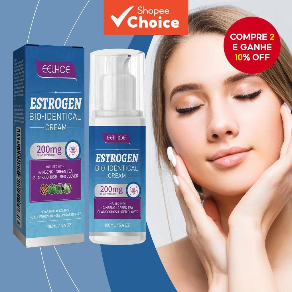  Creme de Progesterona para Menopausa de Mulheres de Idade Madura, Progesterona, Equilíbrio Hormonal Feminino,