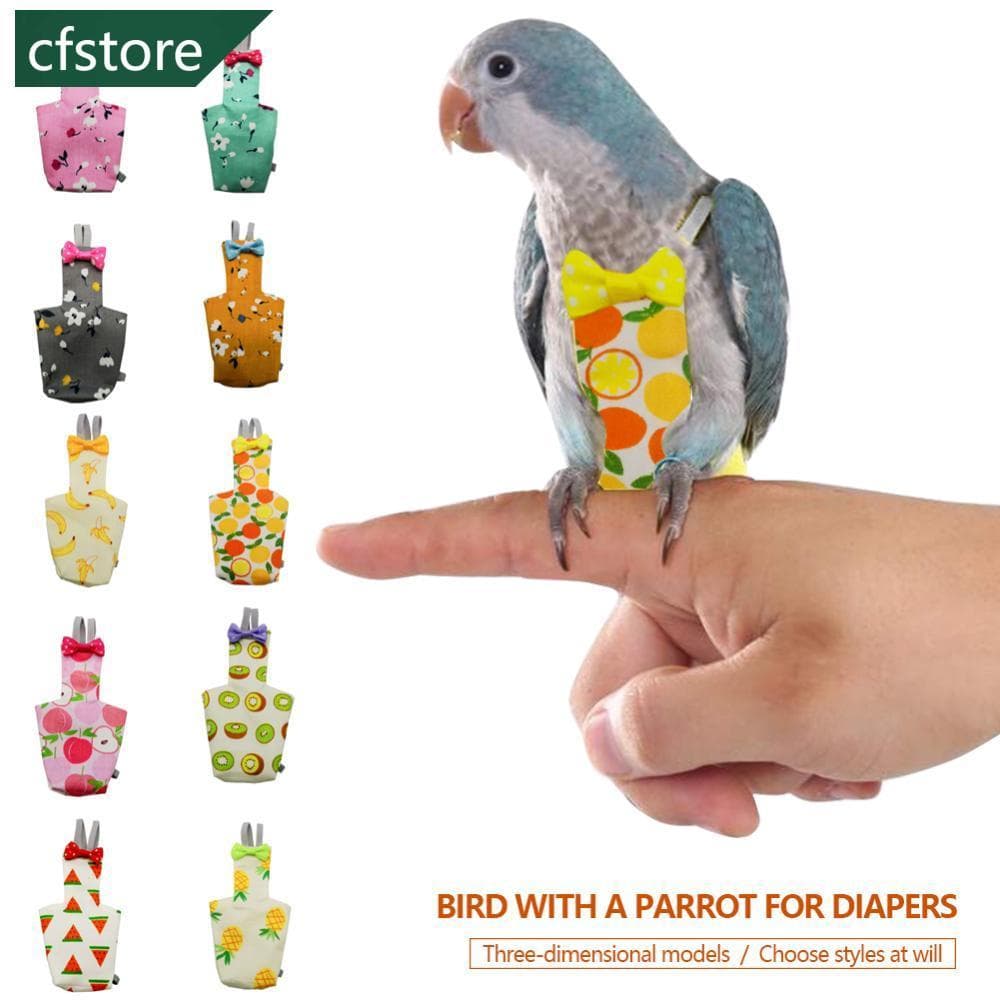 CFSTORE Papagaio Fralda Vôo Terno Roupas Periquito Pombo Médio Grande Pássaro De Estimação D9Z3