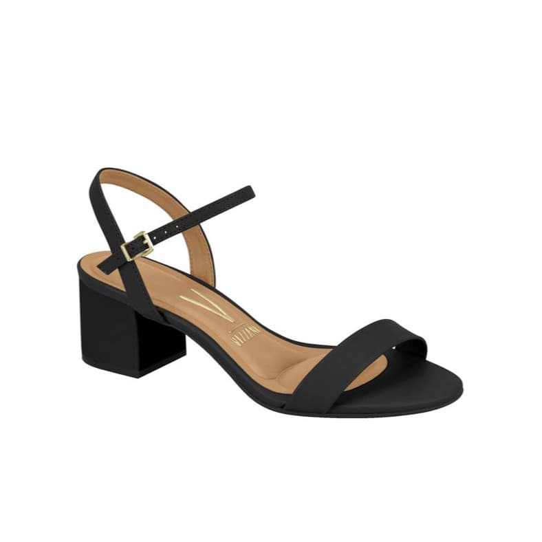 Sandalia Vizzano 6291 Salto Grosso Bloco Baixo Fivela Ajuste Original