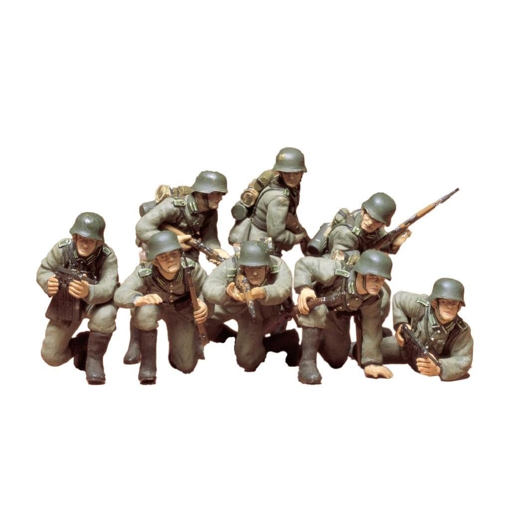 Tamiya 135 série militar em miniatura no61 conjunto de ataque de infantaria do exército alemão modelo de plástico 35061