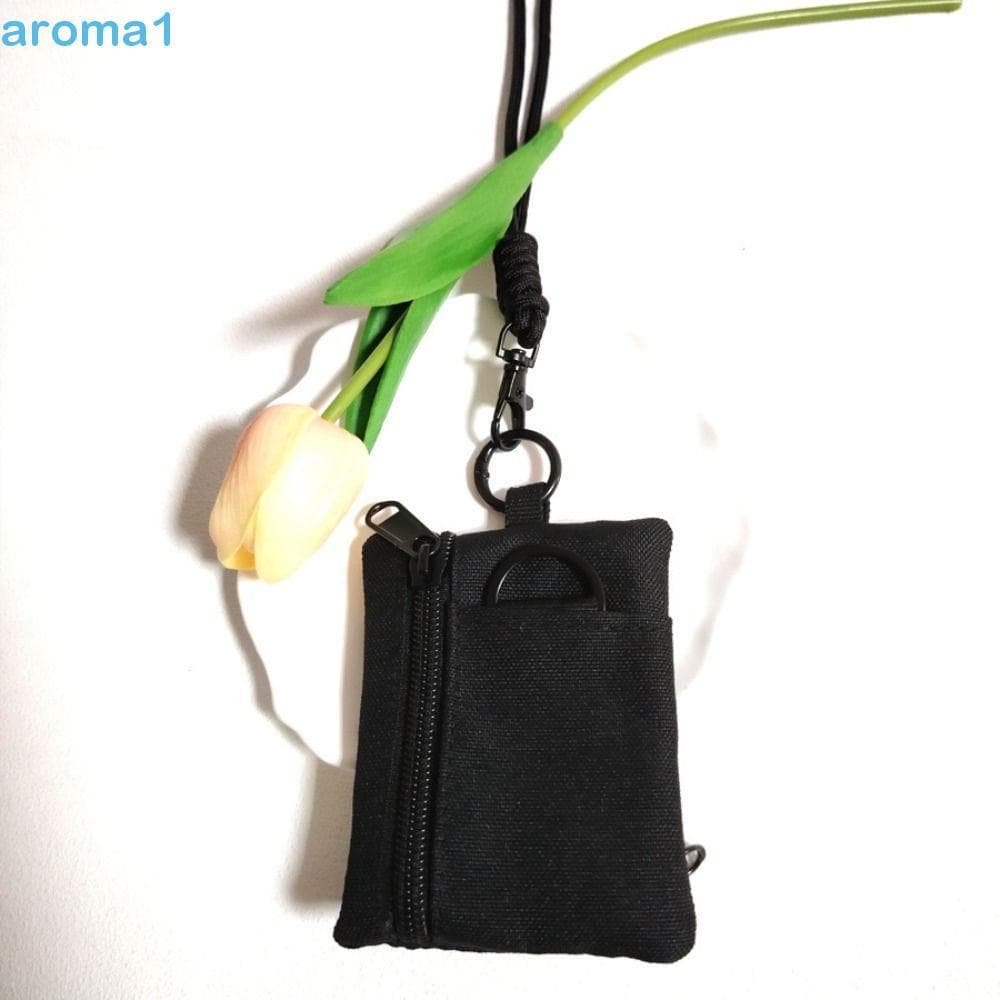 Mini Carteira De Tecido Oxford AROMA1 , Bolsa De Moedas Quadrada Com Zíper Pendurada No Pescoço , Nylon Cordão Porta-Car