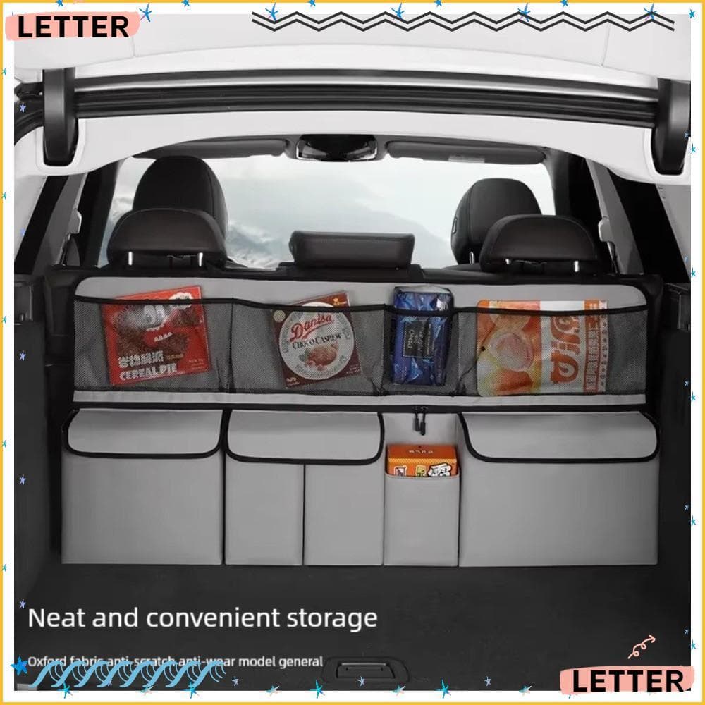 Carta Saco De Armazenamento Interior Do Carro , Tronco De Cor Sólida De Grande Capacidade Banco Traseiro Da Malha Automó